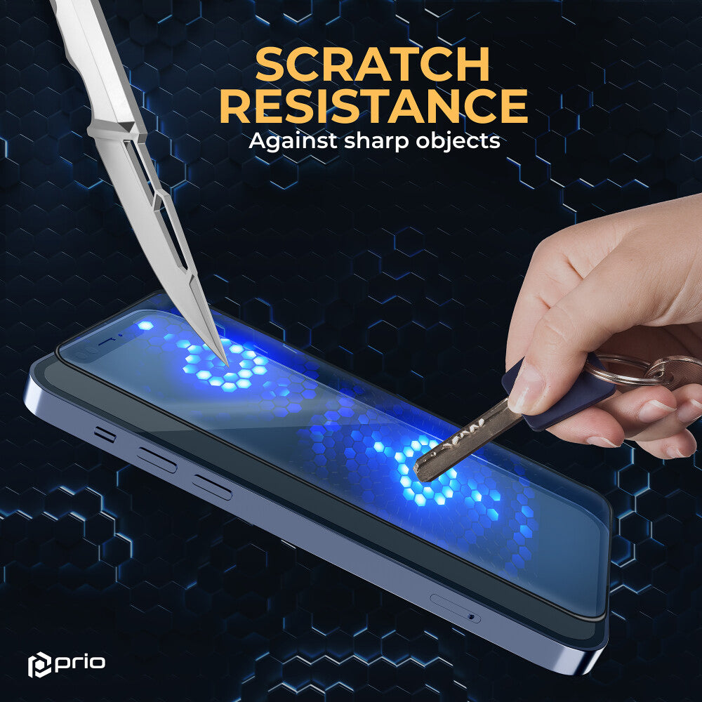 prio 3D Anti-Scratch Tempered Glass für iPhone 16/15 (6,1 Zoll) schwarz