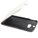 Slim Flip Hülle Leder HTC One M8 - Weiß 4250710552863