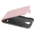 Slim Leder Flip Hülle Galaxy S4 mini - Pink